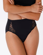 Slip midi Lovely Charme bianco in cotone elasticizzato con pizzo confezione da 3