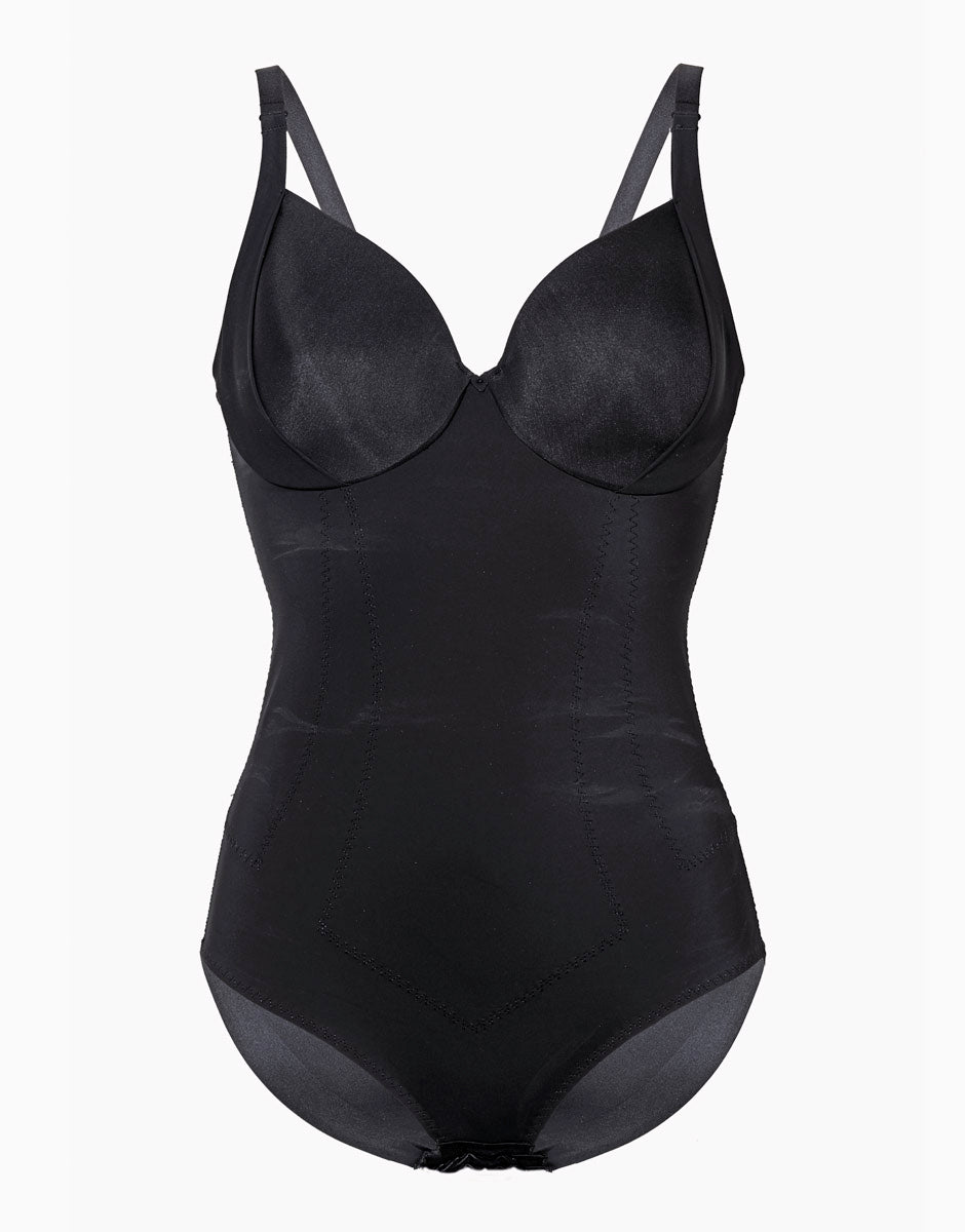 Body in microfibra con ferretto ultimate modelling Medio sostegno - Nero