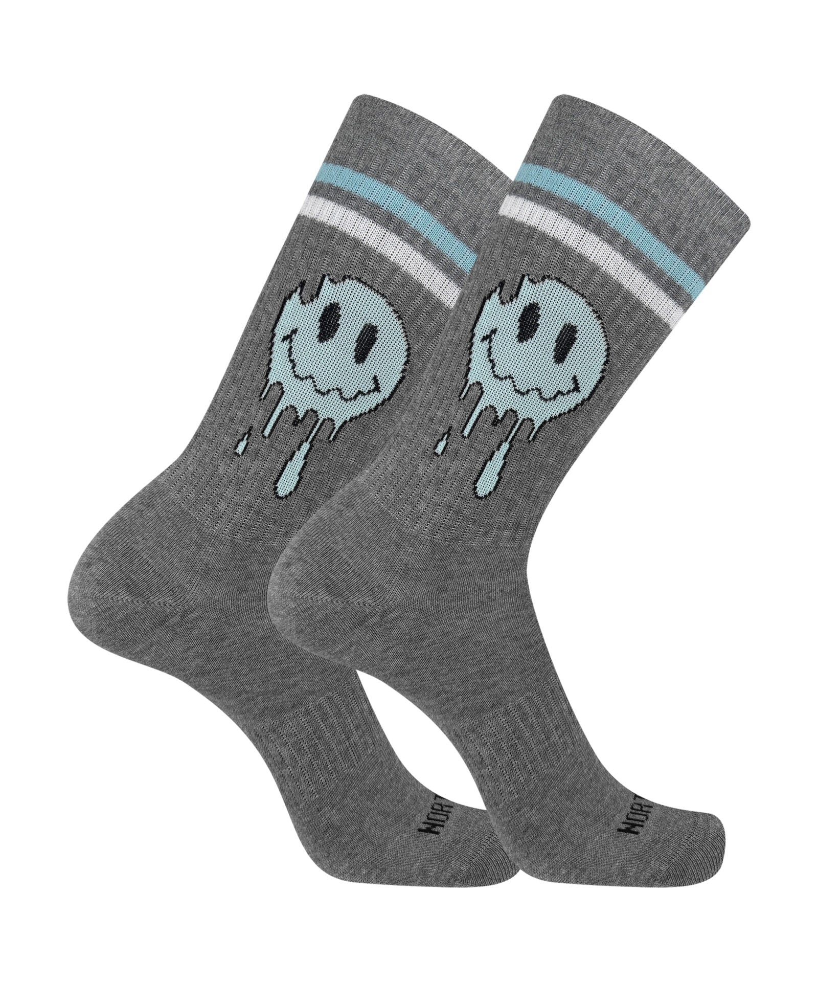 Calze corte unisex a costina con fantasia smile