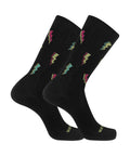 Calze corte unisex a costina con fantasia fulmini e saette