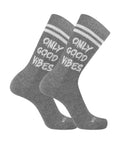 Calze corte unisex a costina con fantasia “ONLY GOOD VIBES”