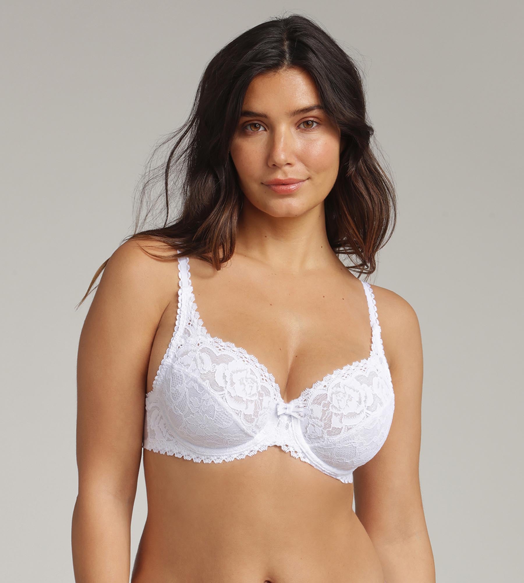 Reggiseno con ferretto bianco Flowery Lace