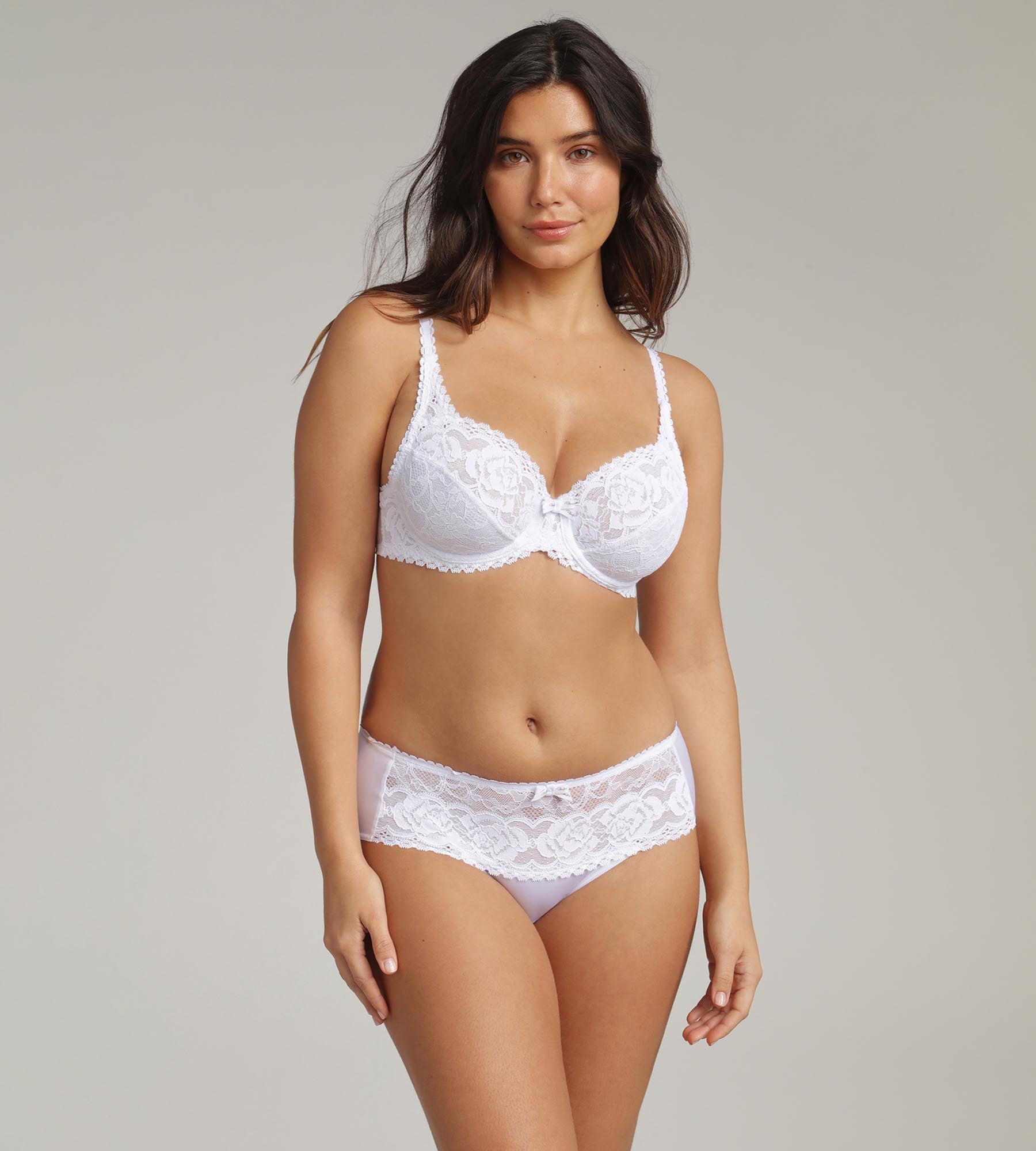 Reggiseno con ferretto bianco Flowery Lace