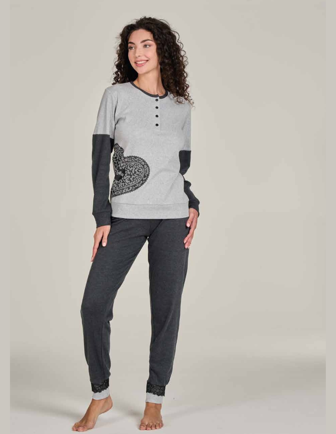 Pigiama da donna in caldo cotone
