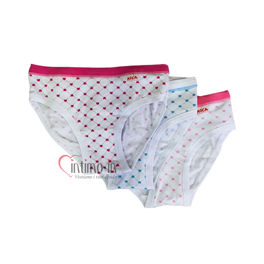 Slip bimba Tri-Pack fantasia Cuori