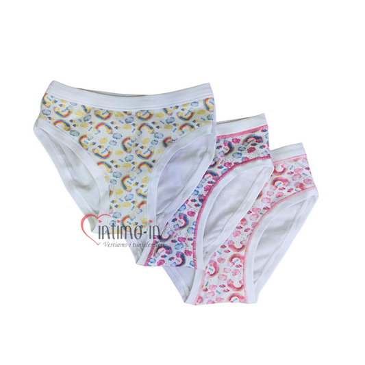Slip bimba Tri-Pack fantasia Arcobaleno