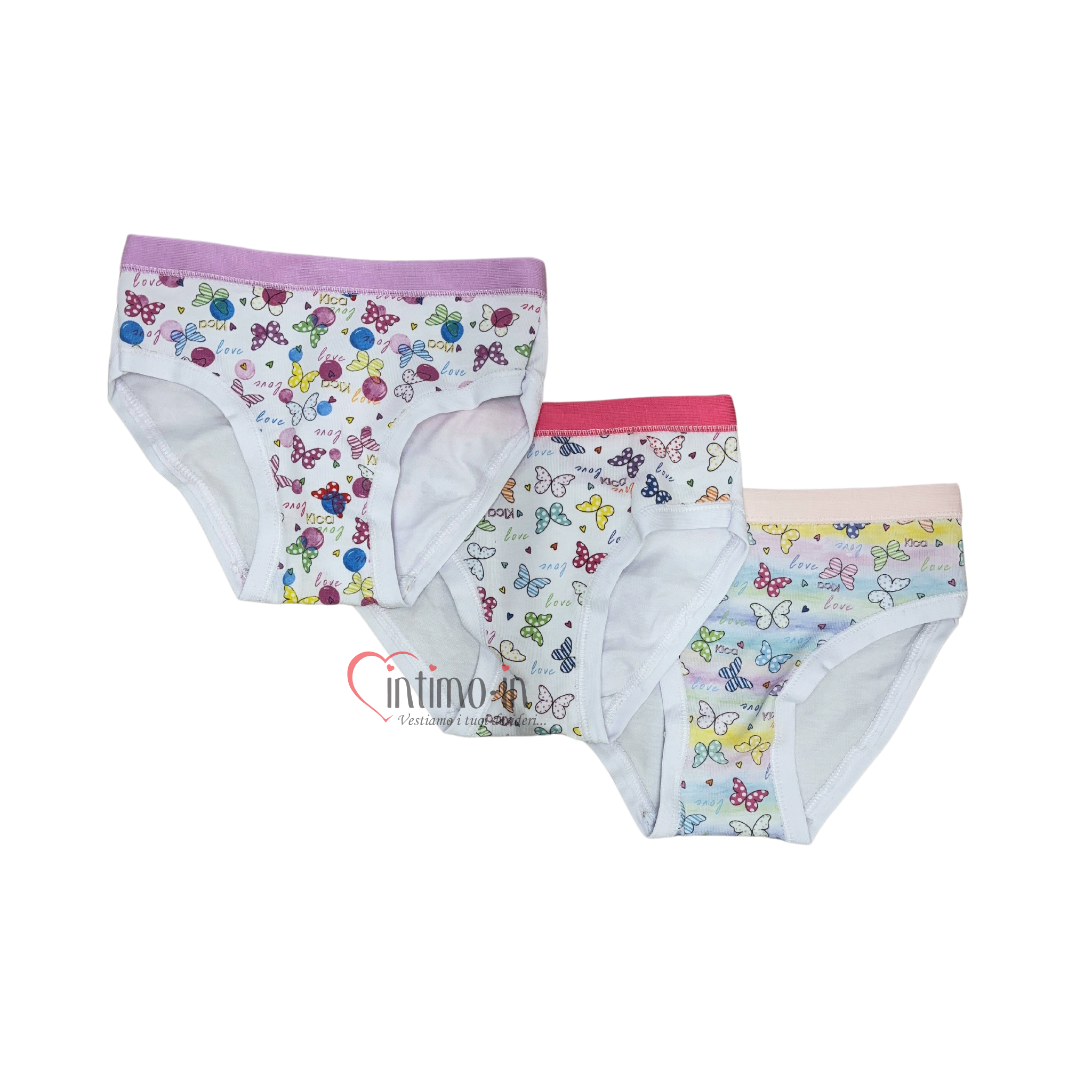 Slip bimba Tri-Pack fantasia Farfalle