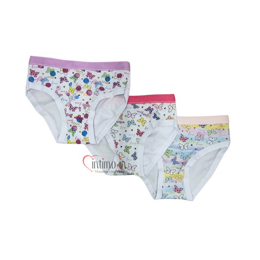 Slip bimba Tri-Pack fantasia Farfalle