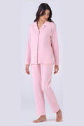 Pigiama a costine da donna in caldo cotone