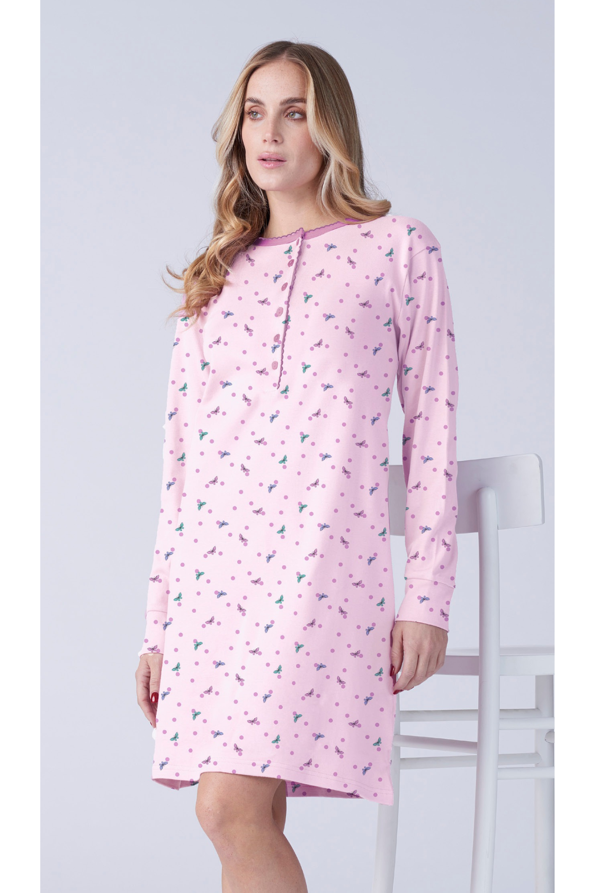 Camicia da notte in caldo cotone