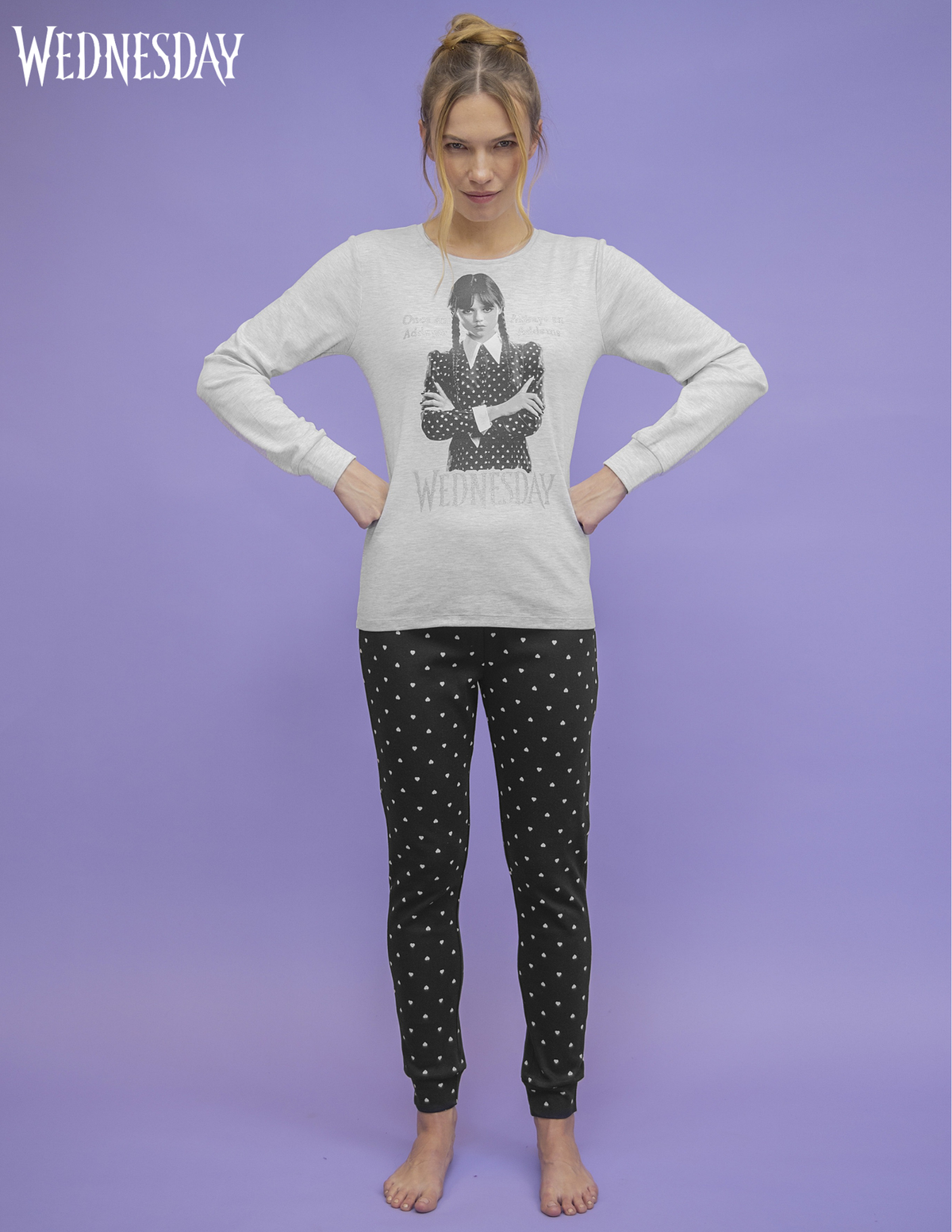 Pigiama da donna in caldo cotone Wednesday - Mercoledì Addams