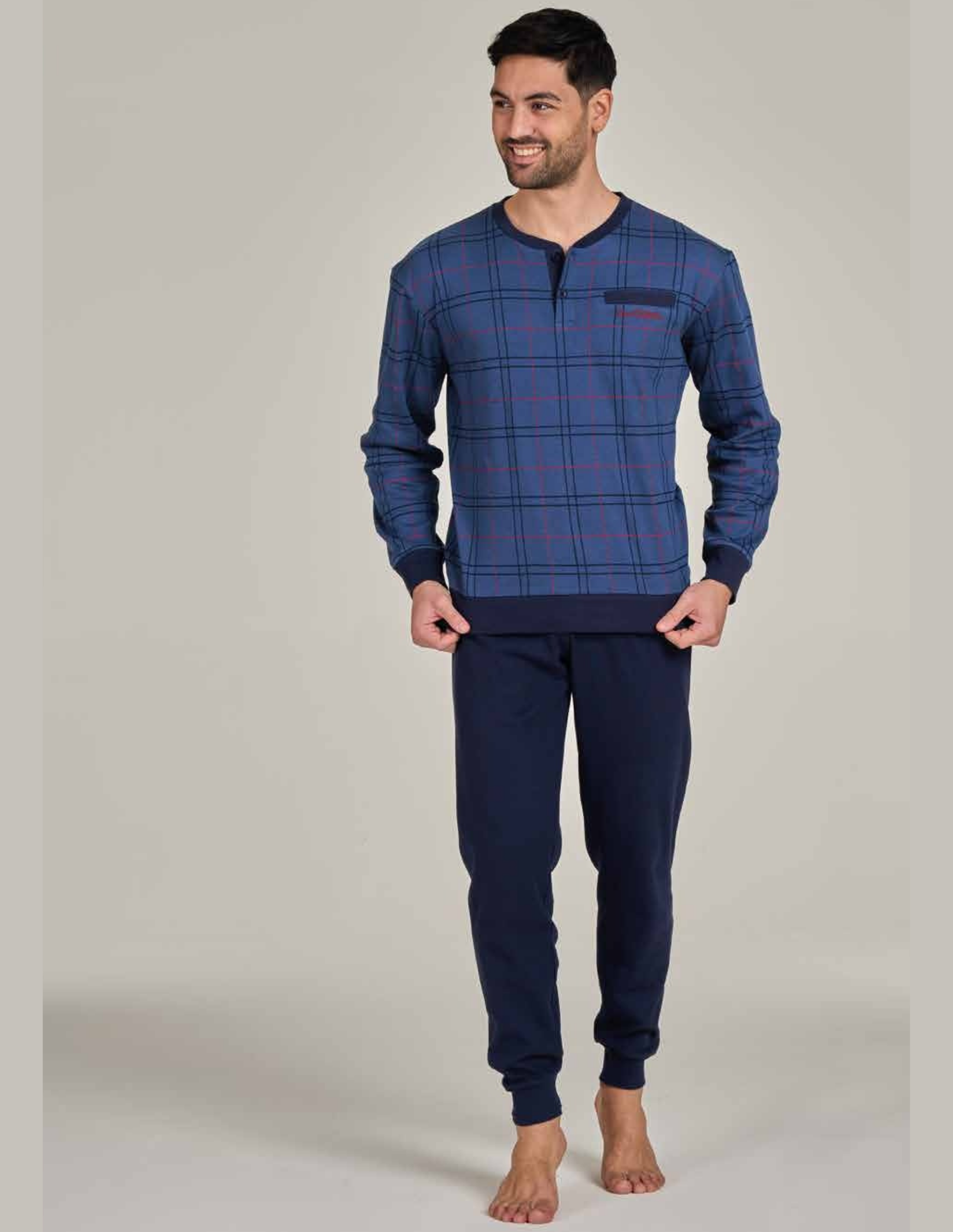 Pigiama da uomo in caldo cotone