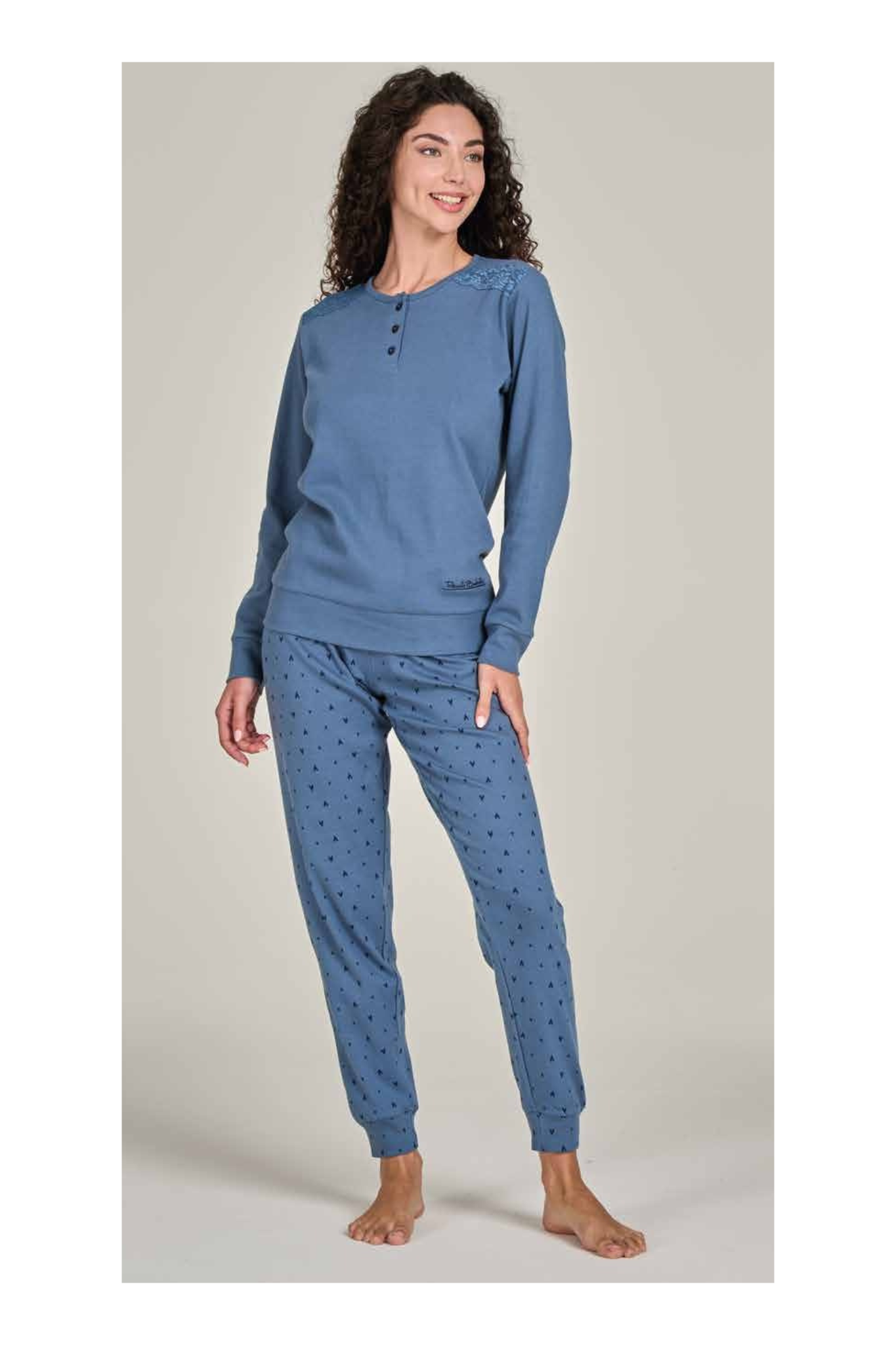 Pigiama da donna in caldo cotone