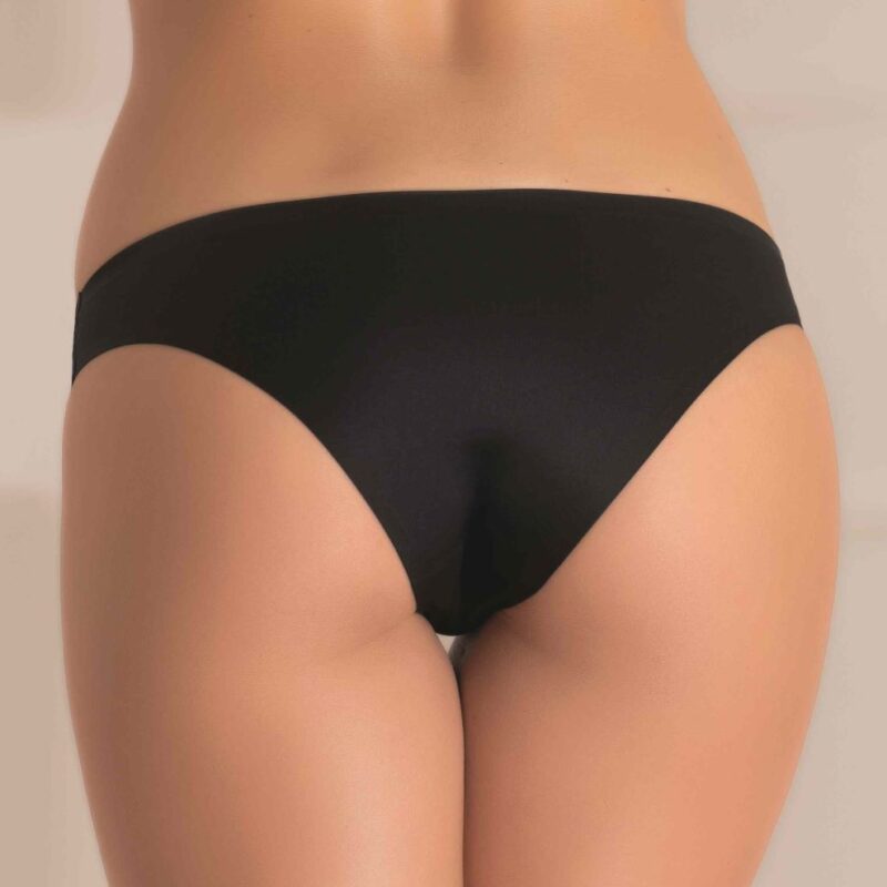 Slip Donna vita bassa taglio laser Bi-Pack - Nero