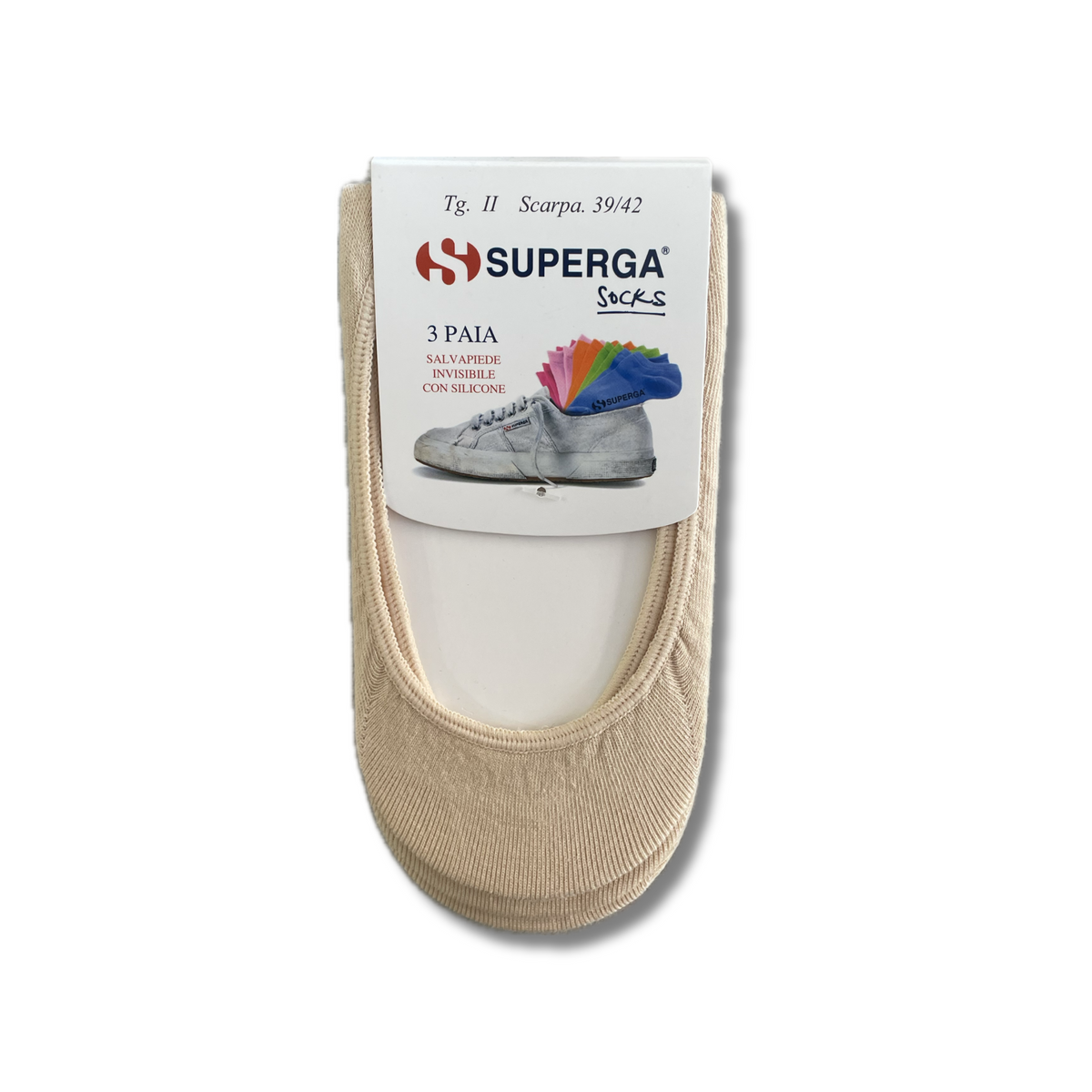 Supergo Salvapiede Invisibile Con Silicone  3 Paia - Nudo