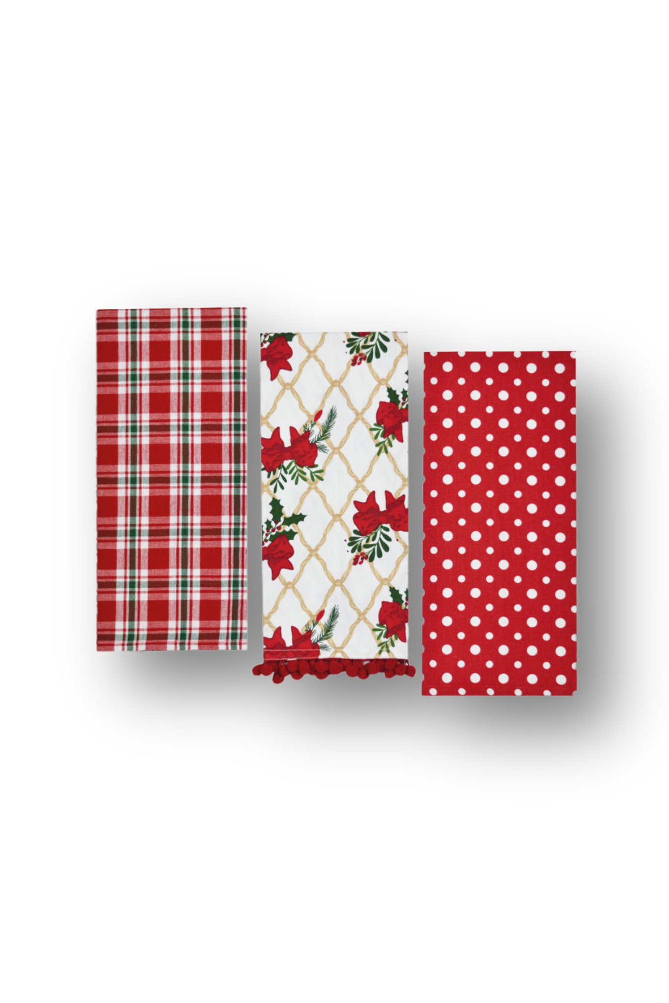 SET 3PZ STROFINACCI 45X65 IN PANAMA TINTO FILO STAMPATI 100% COTONE