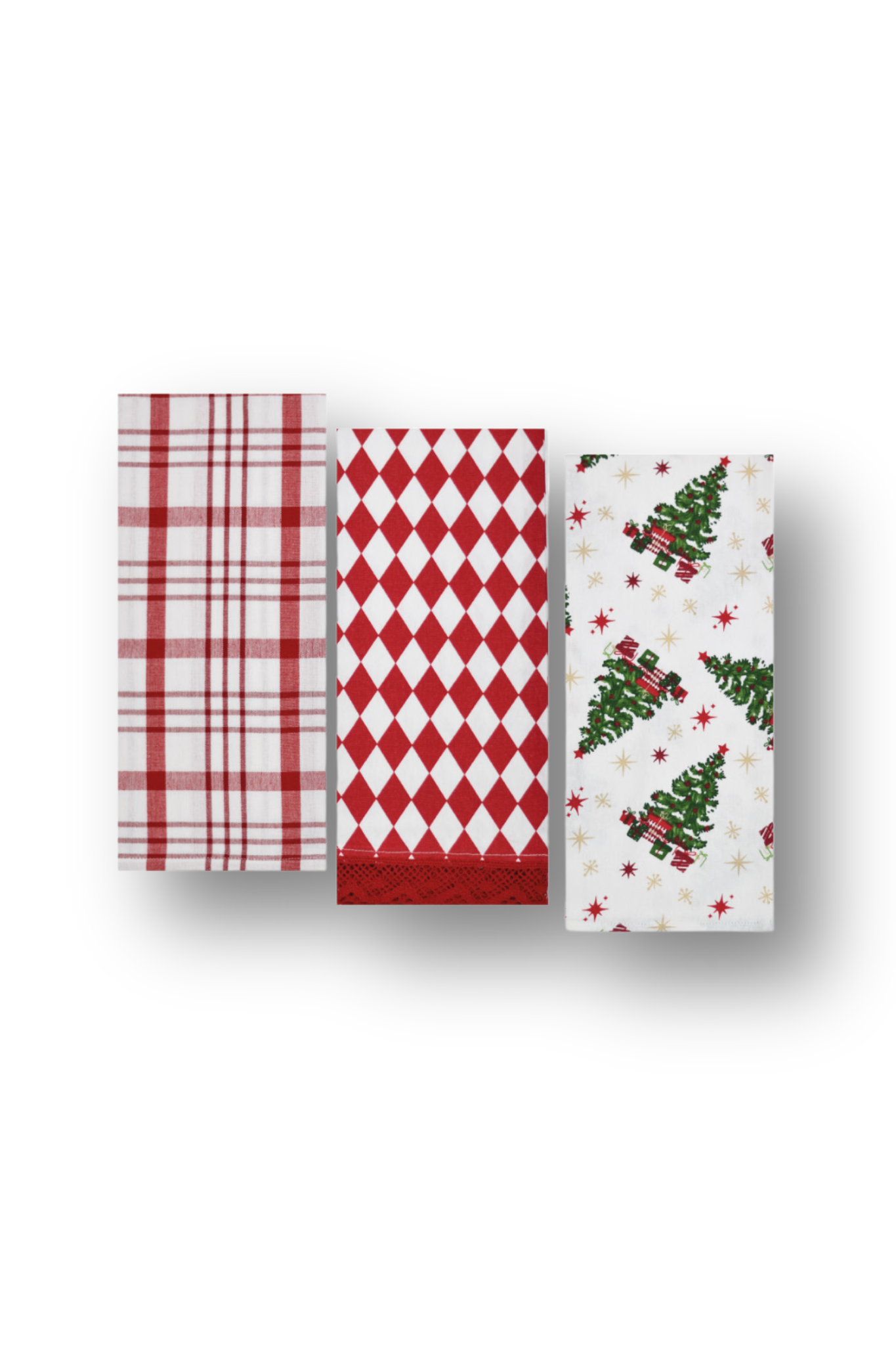 SET 3PZ STROFINACCI 45X65 IN PANAMA TINTO FILO STAMPATI 100% COTONE