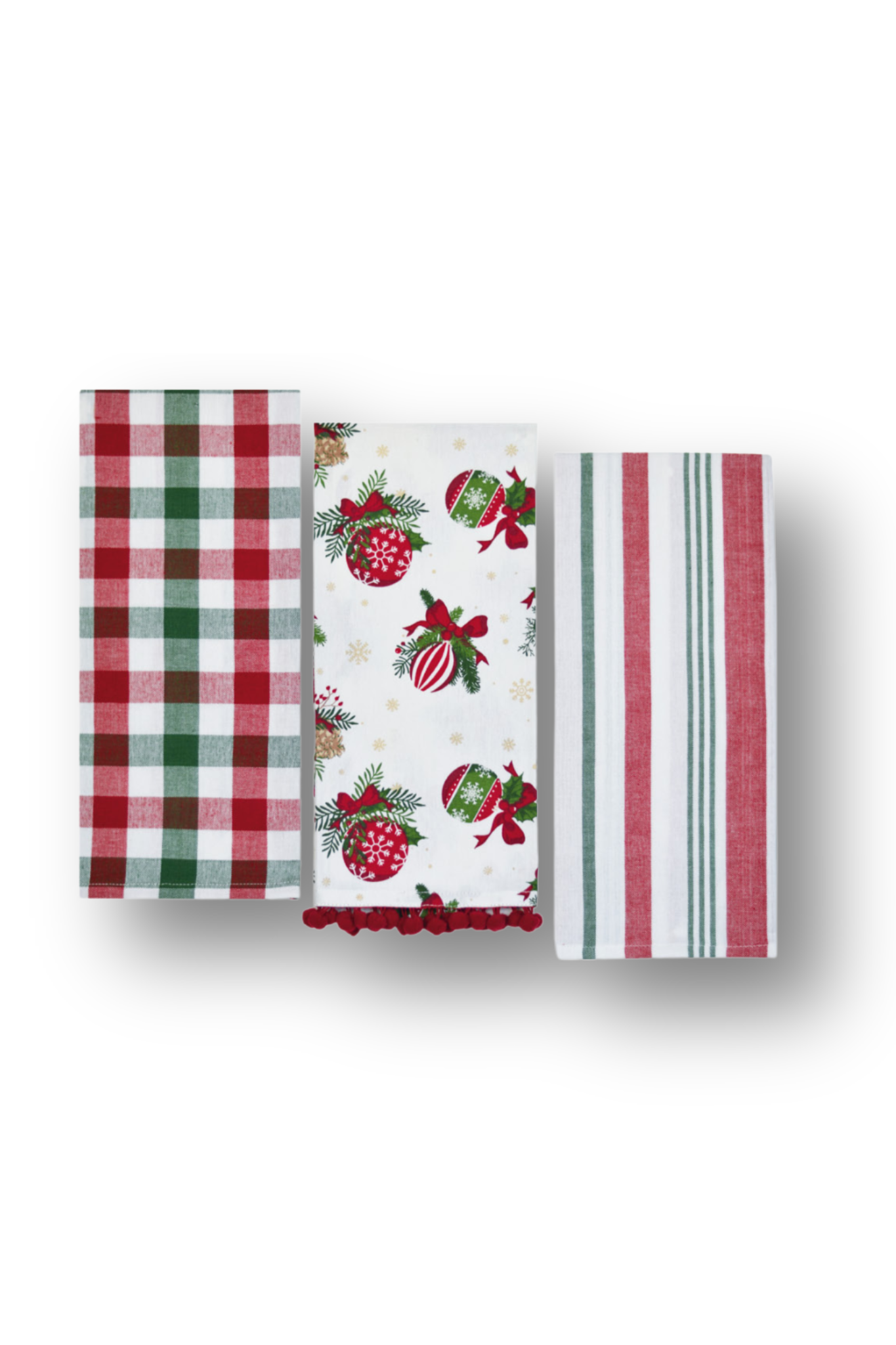 SET 3PZ STROFINACCI 45X65 IN PANAMA TINTO FILO STAMPATI 100% COTONE