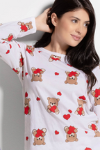 Pigiama da donna in cotone manica lunga