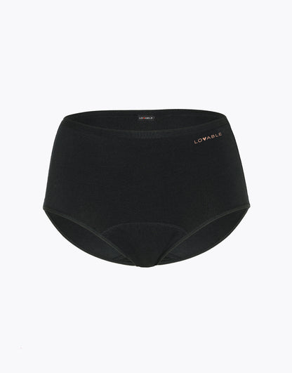 Slip midi assorbente lavabile in cotone elasticizzato.