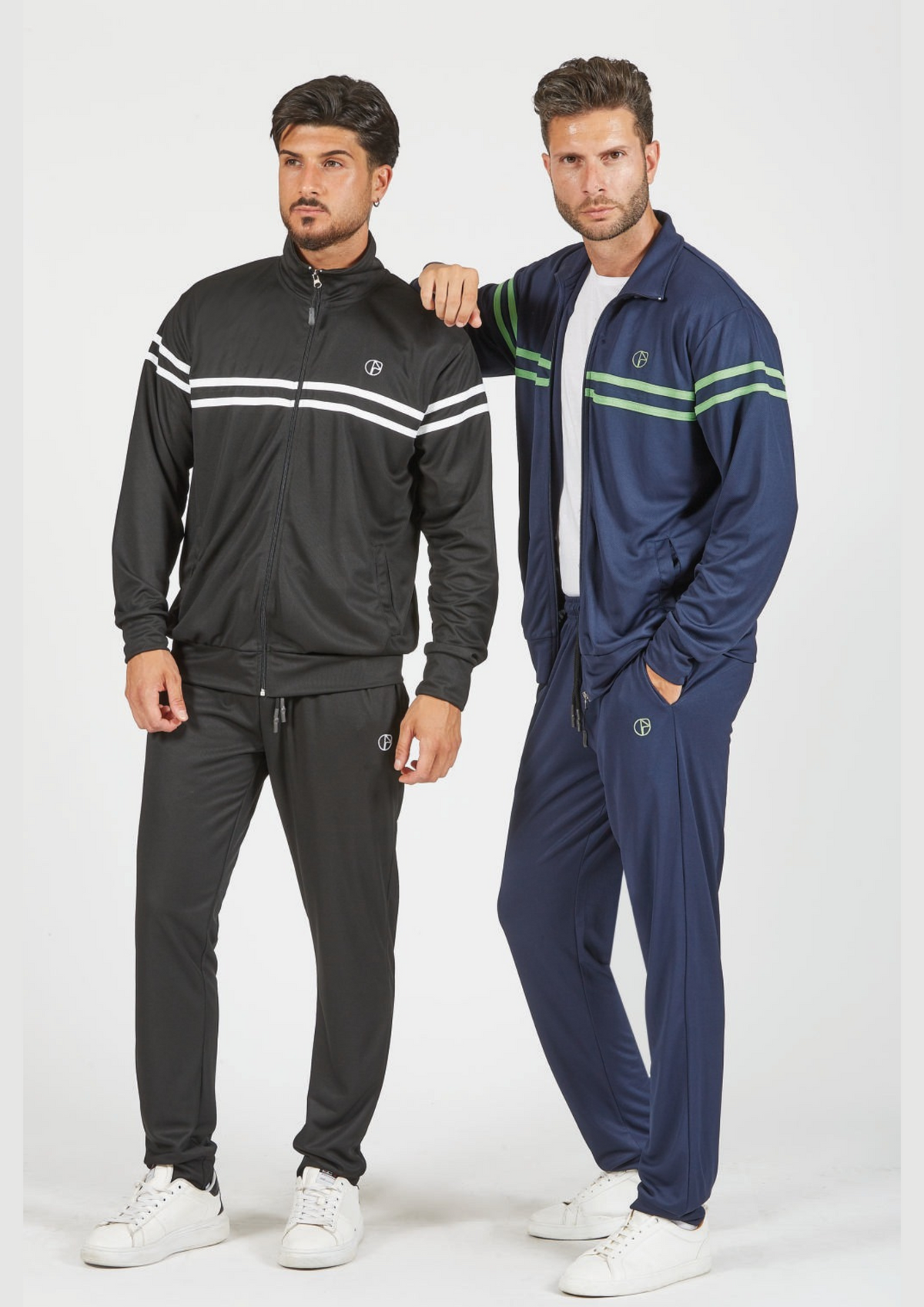 Tuta uomo full zip in tessuto tecnico traspirante