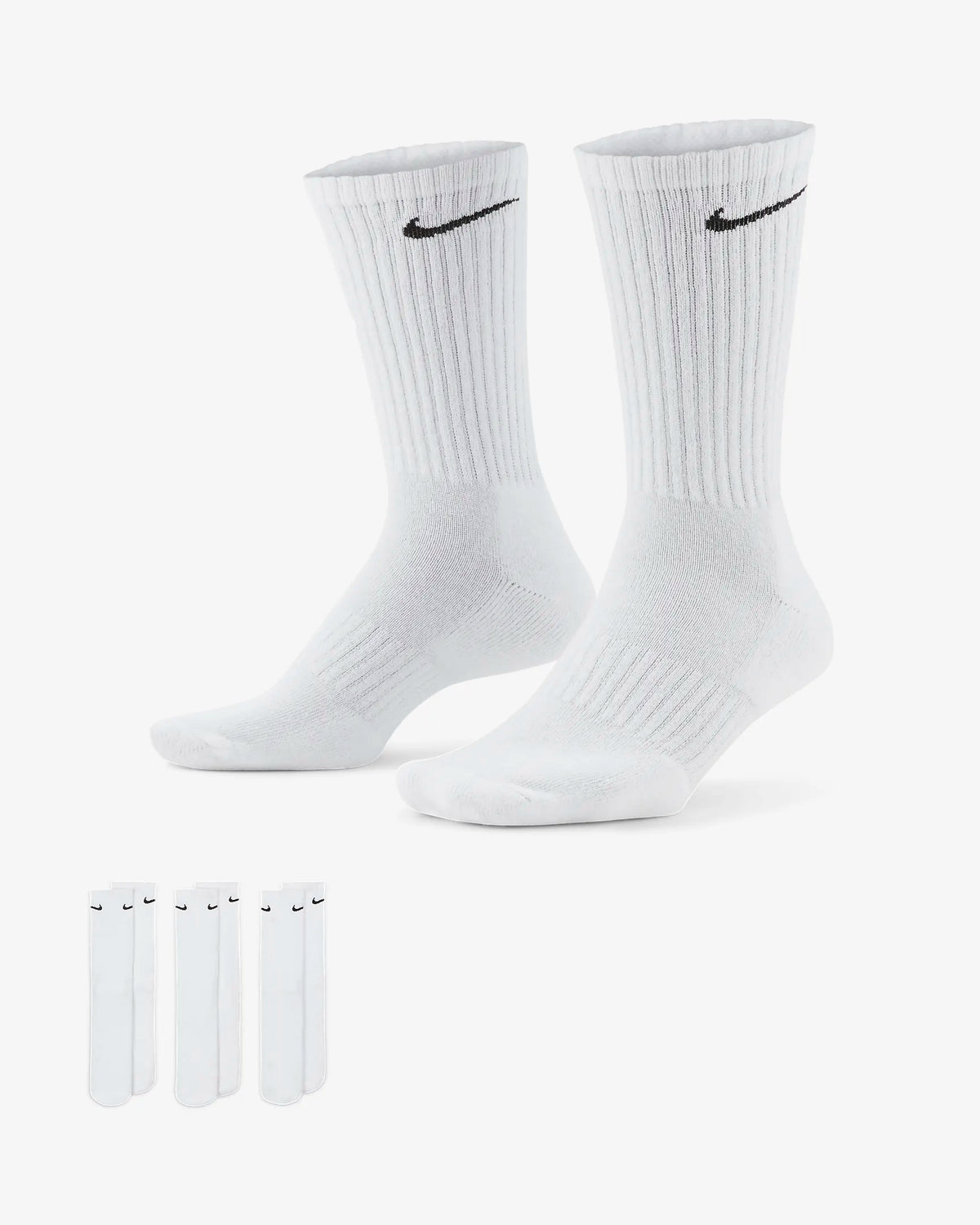 Nike Everyday Cushioned Calze da training di media lunghezza (3 paia) - Bianco
