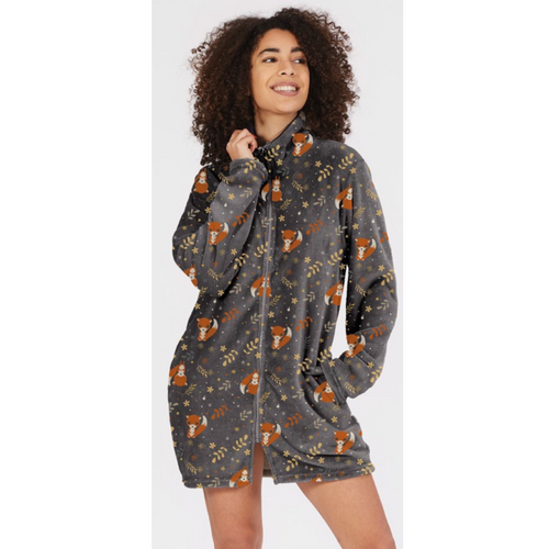 Vestaglia da donna in coral con zip