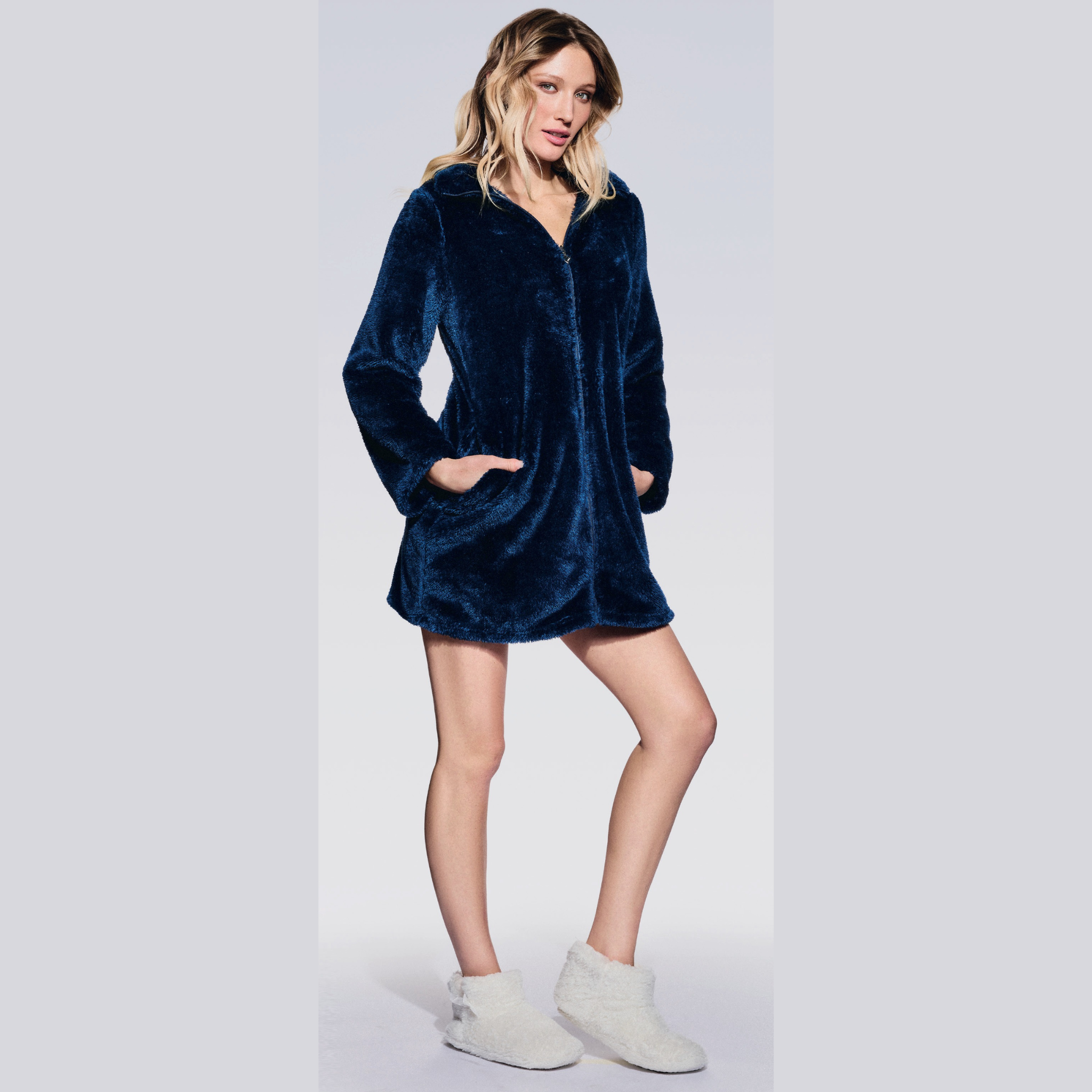 Vestaglia full zip da donna in coral