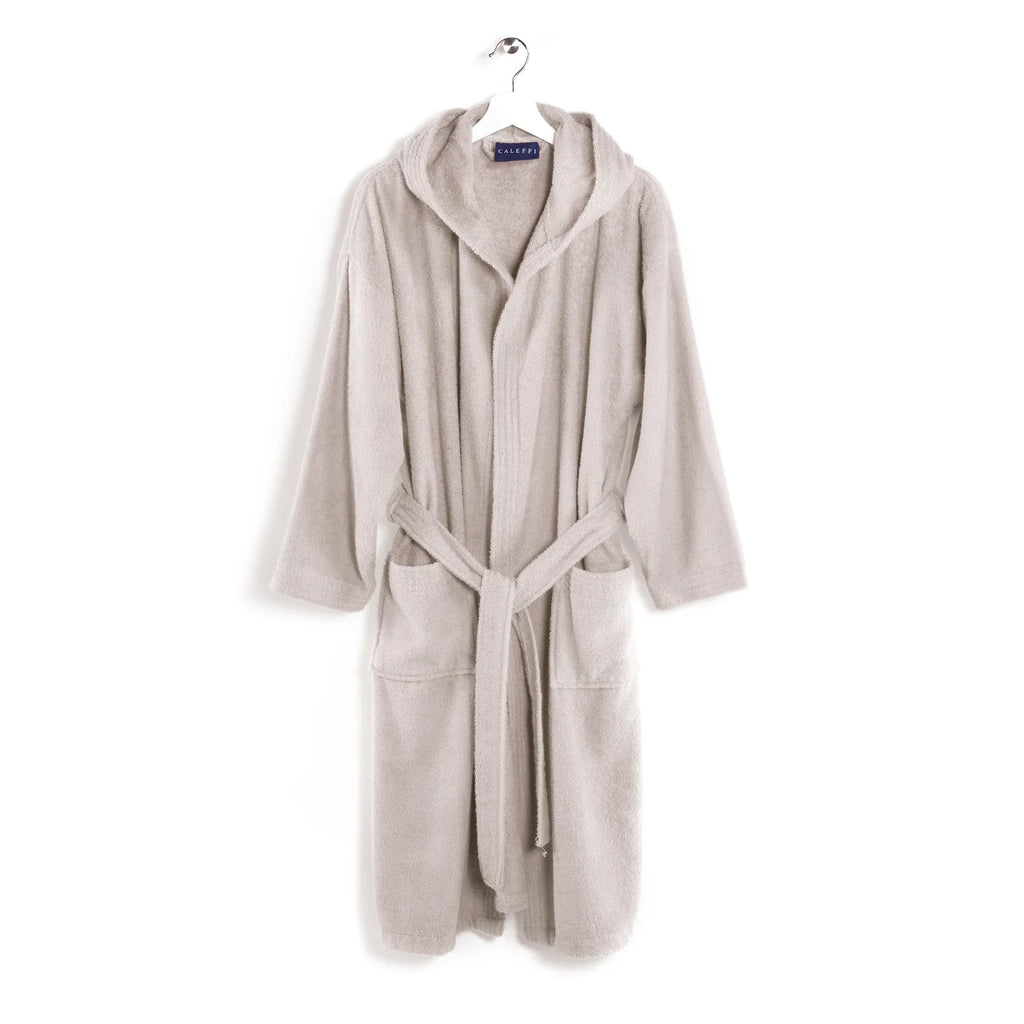 Accappatoio in Spugna di cotone Con Cappuccio Caleffi Minorca Unisex.