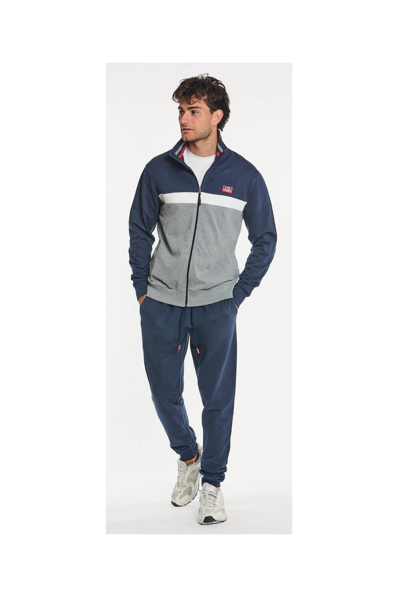 Tuta da uomo in cotone, full zip