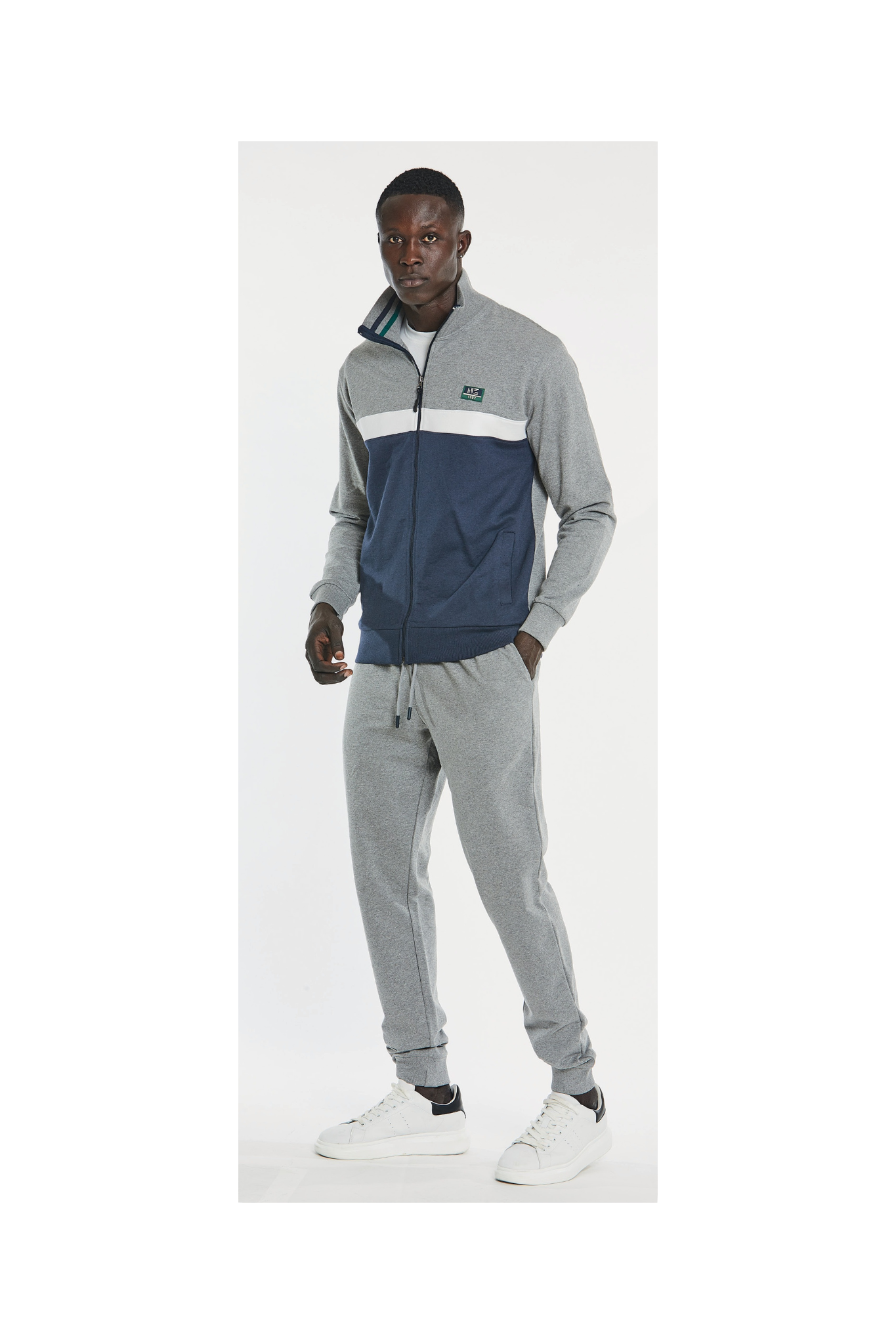 Tuta da uomo in cotone, full zip