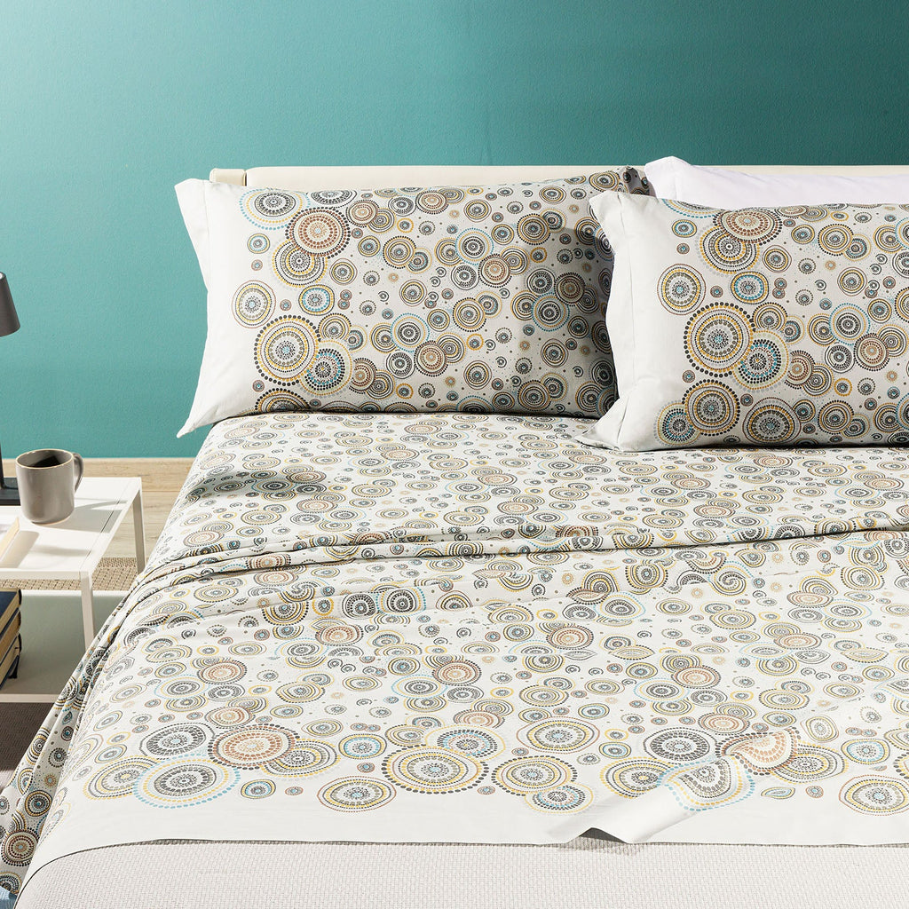 Completo Lenzuola In Cotone Dea Matrimoniale Caleffi