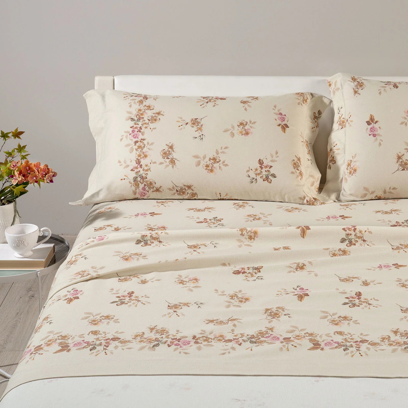 Completo Lenzuola Fiordaliso in Flanella