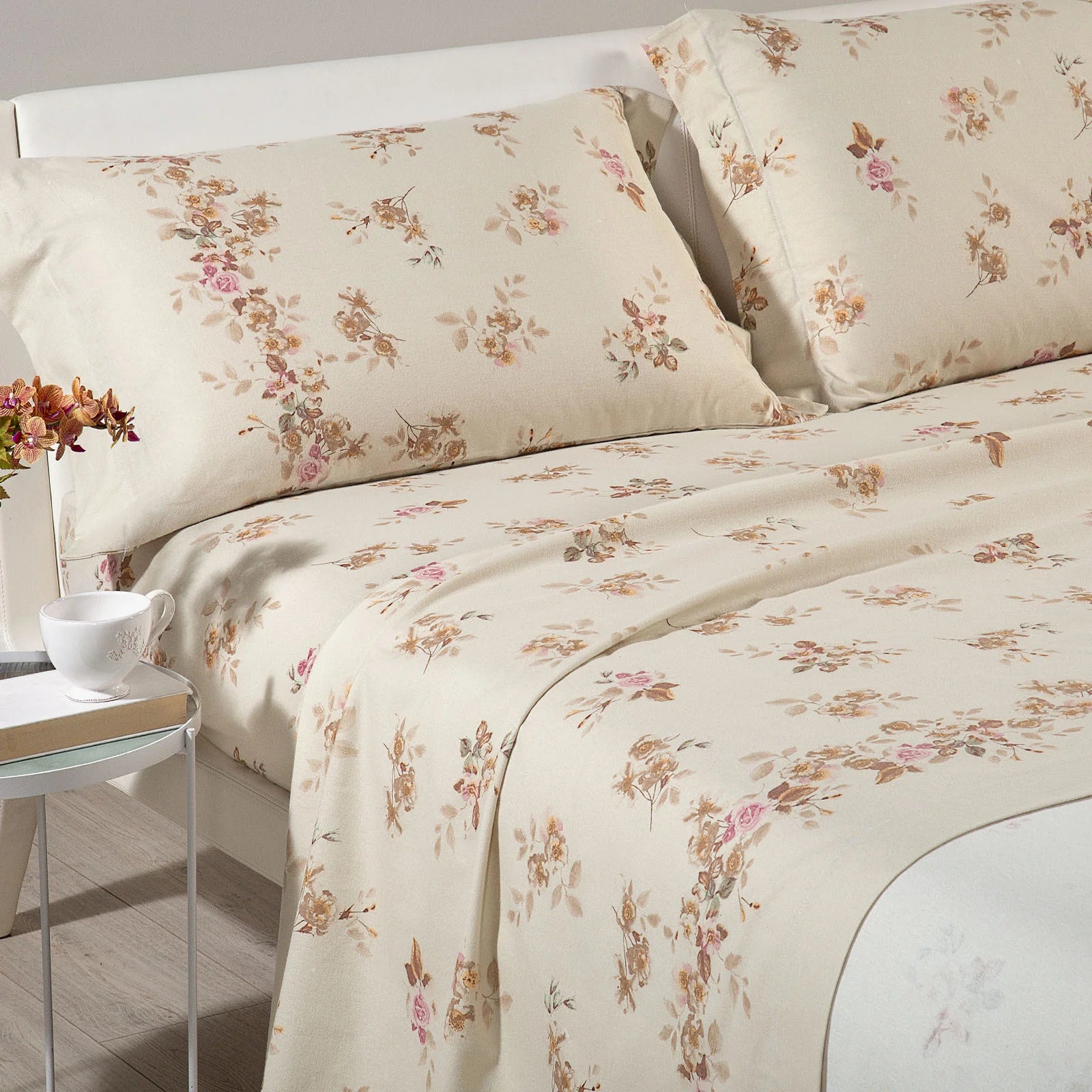 Completo Lenzuola Fiordaliso in Flanella