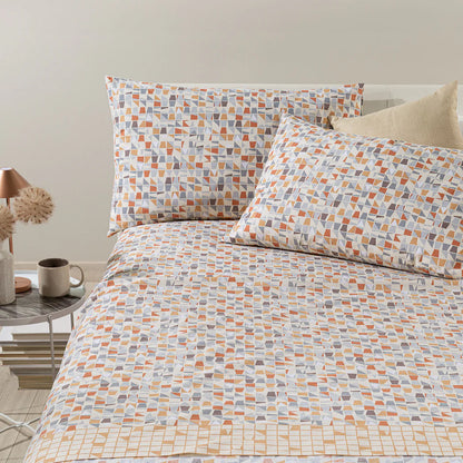 Completo Lenzuola In Cotone Orleans Matrimoniale Caleffi