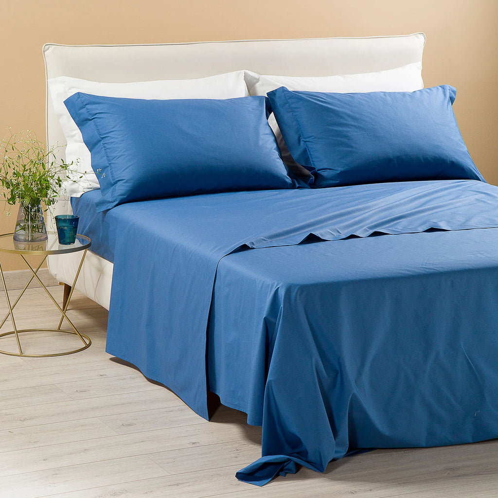 Completo Lenzuola In Percalle Percalle Tinta Unita - Dreaming