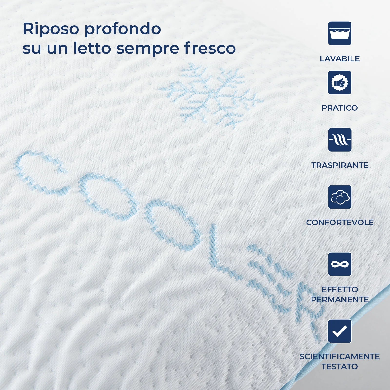 Copriguanciale In Jersey Di Cotone Cooler