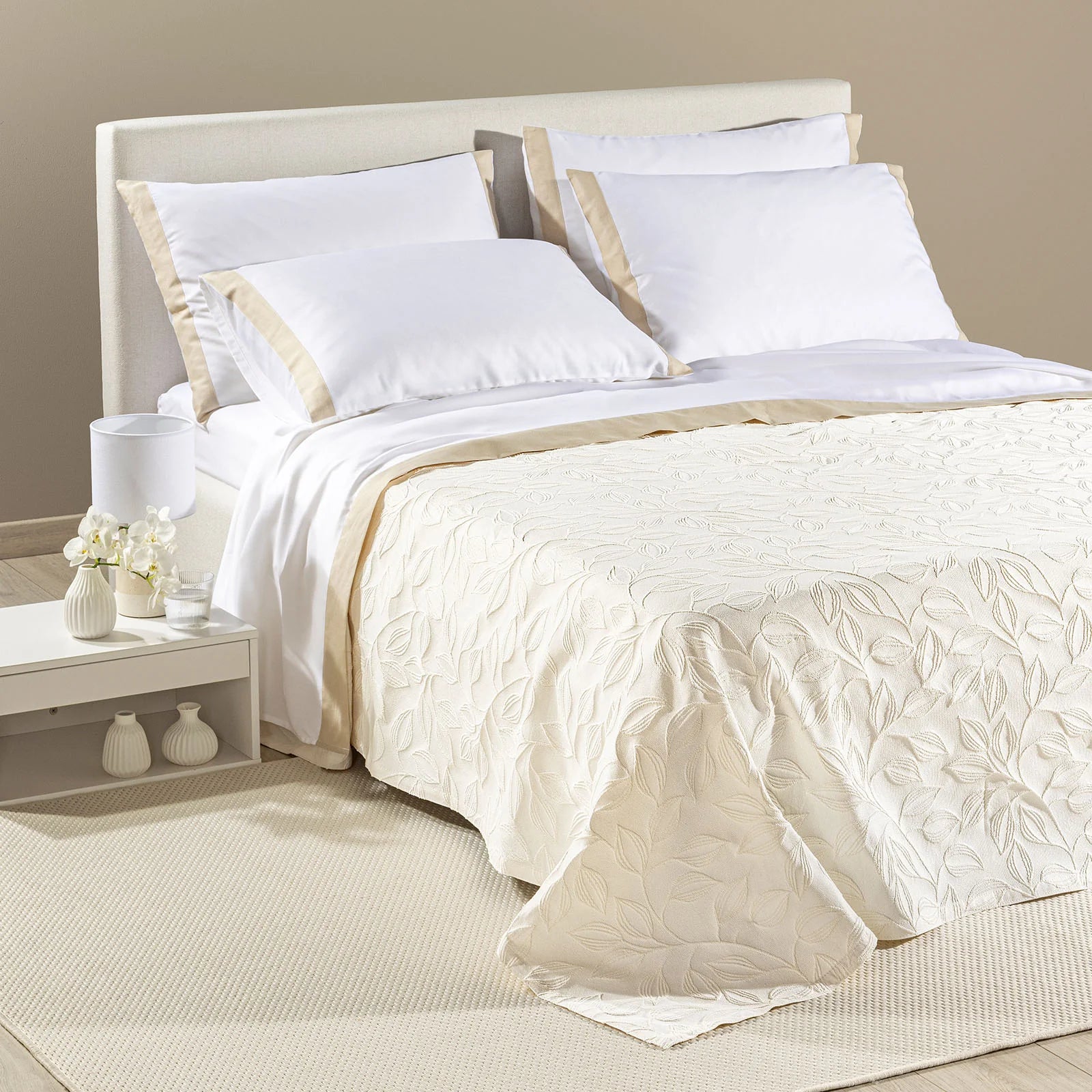 Copriletto Non Trapuntato In Cotone Matera Matrimoniale - Primanatura