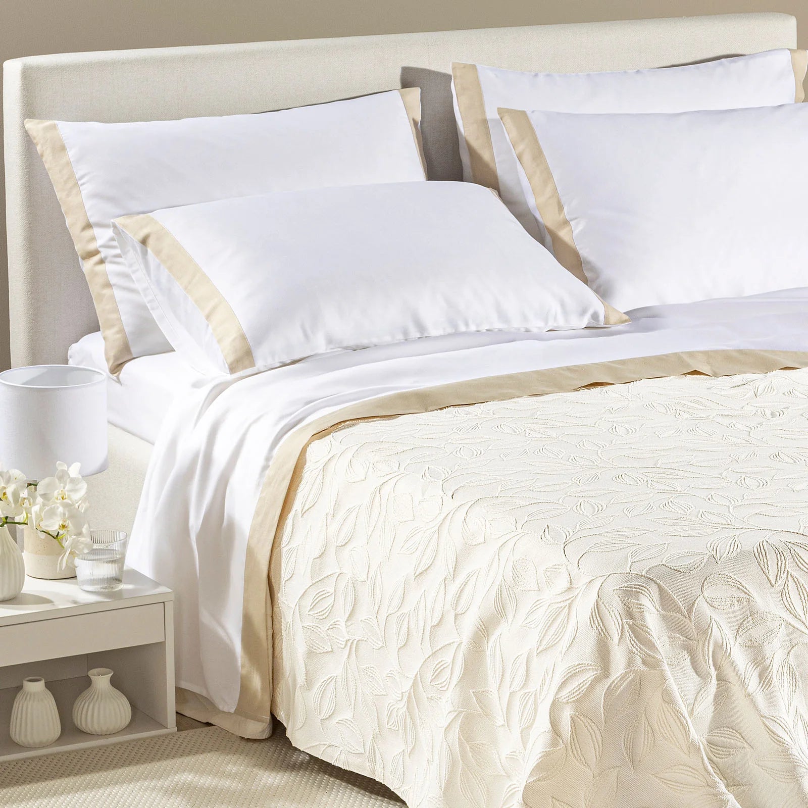 Copriletto Non Trapuntato In Cotone Matera Matrimoniale - Primanatura