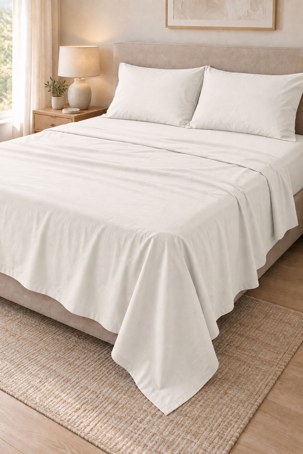 Completo letto in cotone tinta unita Color — Matrimoniale