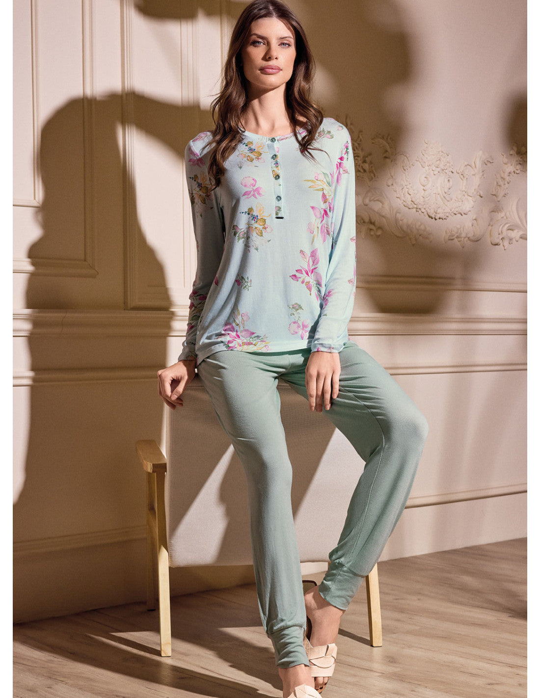 Pigiama serafino - FAIRY - Menta