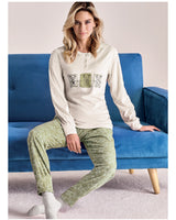 Pigiama serafino, manica lunga, in microcoral. HAPPY BEAR