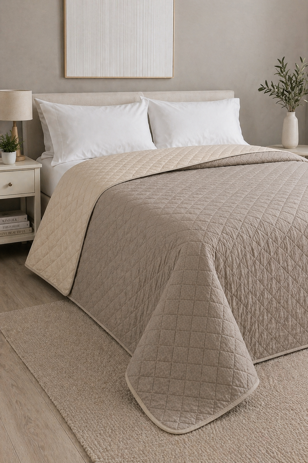 Trapuntino primaverile Indicolor letto matrimoniale