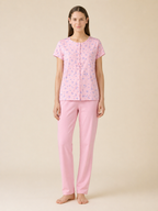 Pigiama donna estivo in cotone articolo flower.