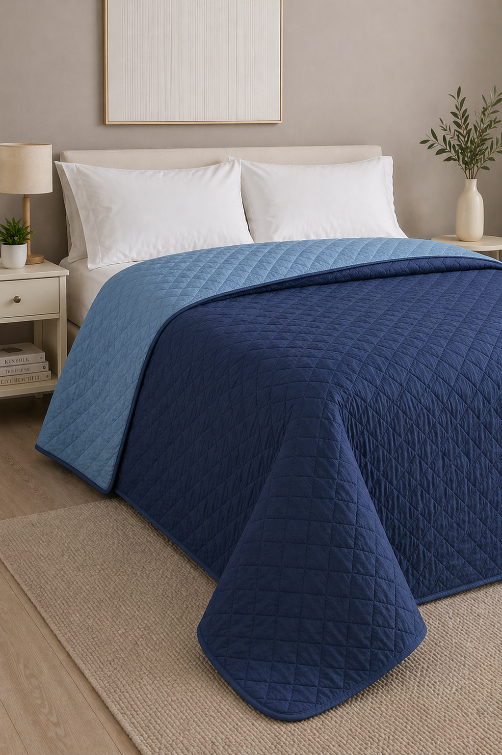 Trapuntino primaverile Indicolor letto singolo
