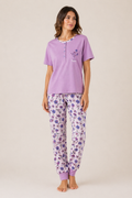 Pigiama da donna manica corta, pantalone lungo