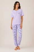 Pigiama da donna manica corta, pantalone lungo
