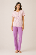 Pigiama da donna mezza manica con pantalone lungo