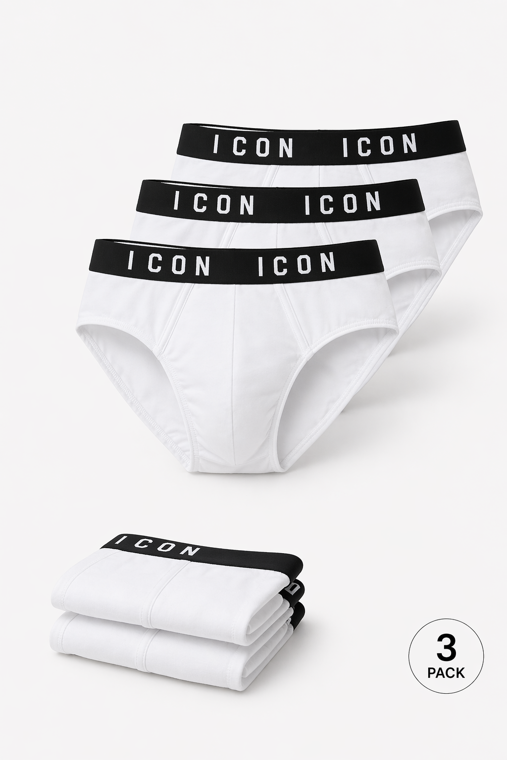 Slip uomo Icon 3 Pack - Bianco
