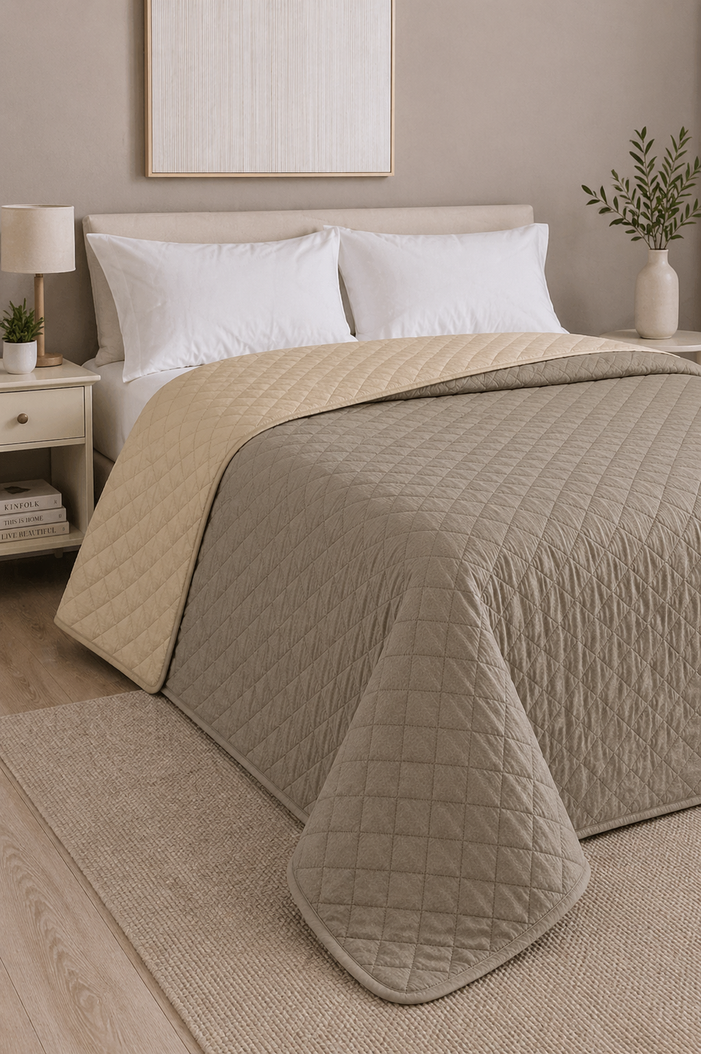 Trapuntino primaverile Indicolor letto piazza e mezza
